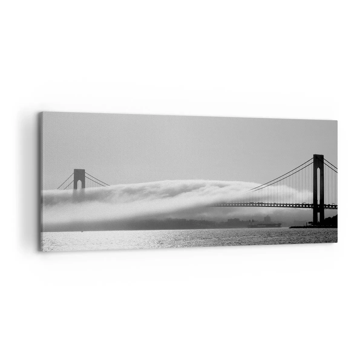 Canvastavla - Bild på duk - Passera Golden Gate - 120x50 cm