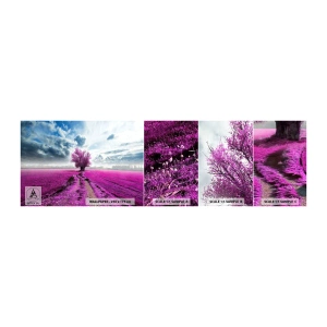 Provbit av självhäftande fototapet Deluxe Sticker - Ljunghed - Landskap, Ljungar, Natur - 100x30 cm