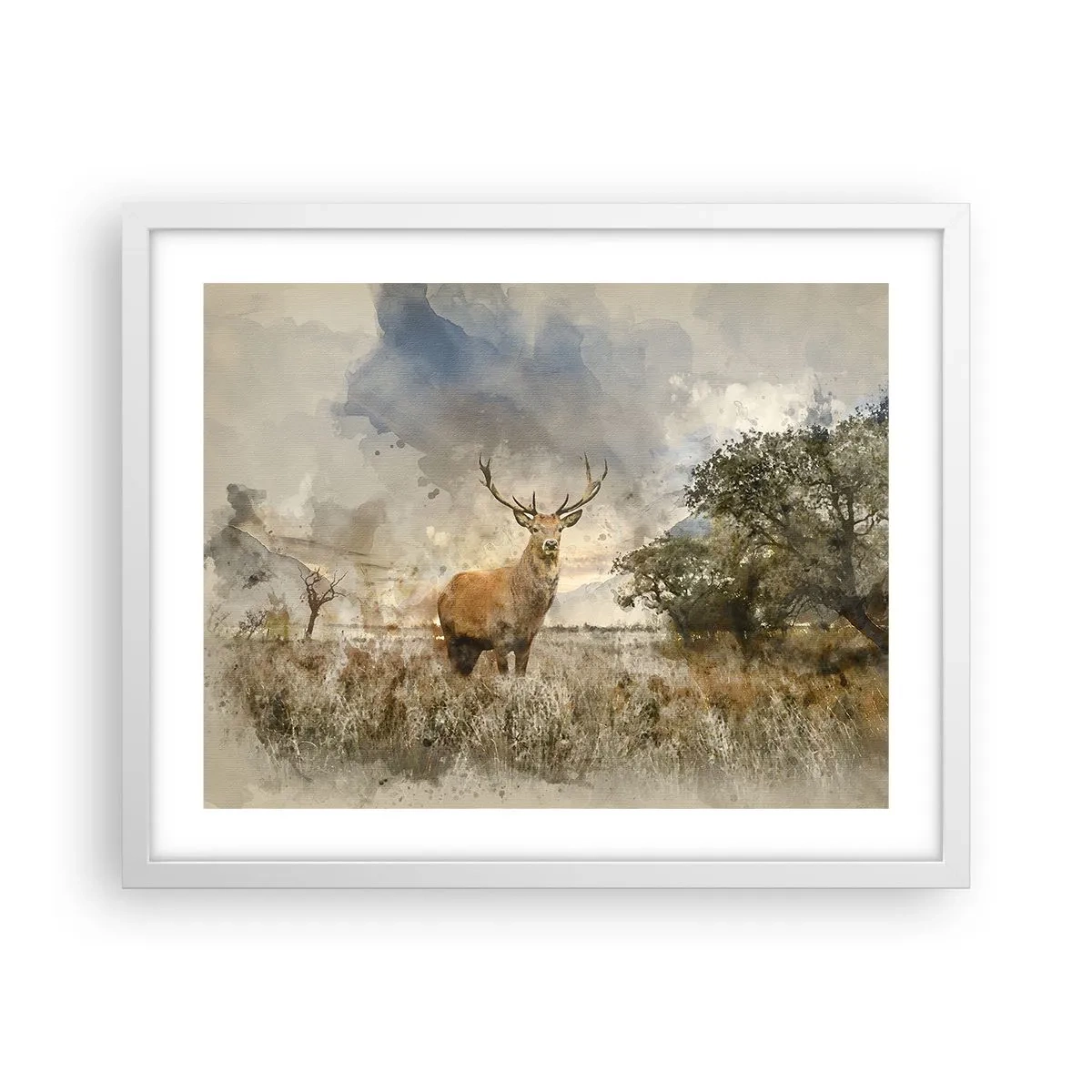 Affisch i vit ram - Värdighet - styrka - dignitet - 50x40 cm