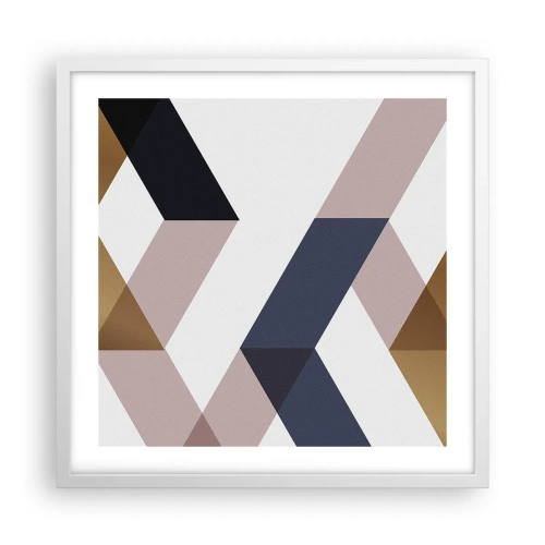 Affisch i vit ram - Plan och vinklar - 50x50 cm