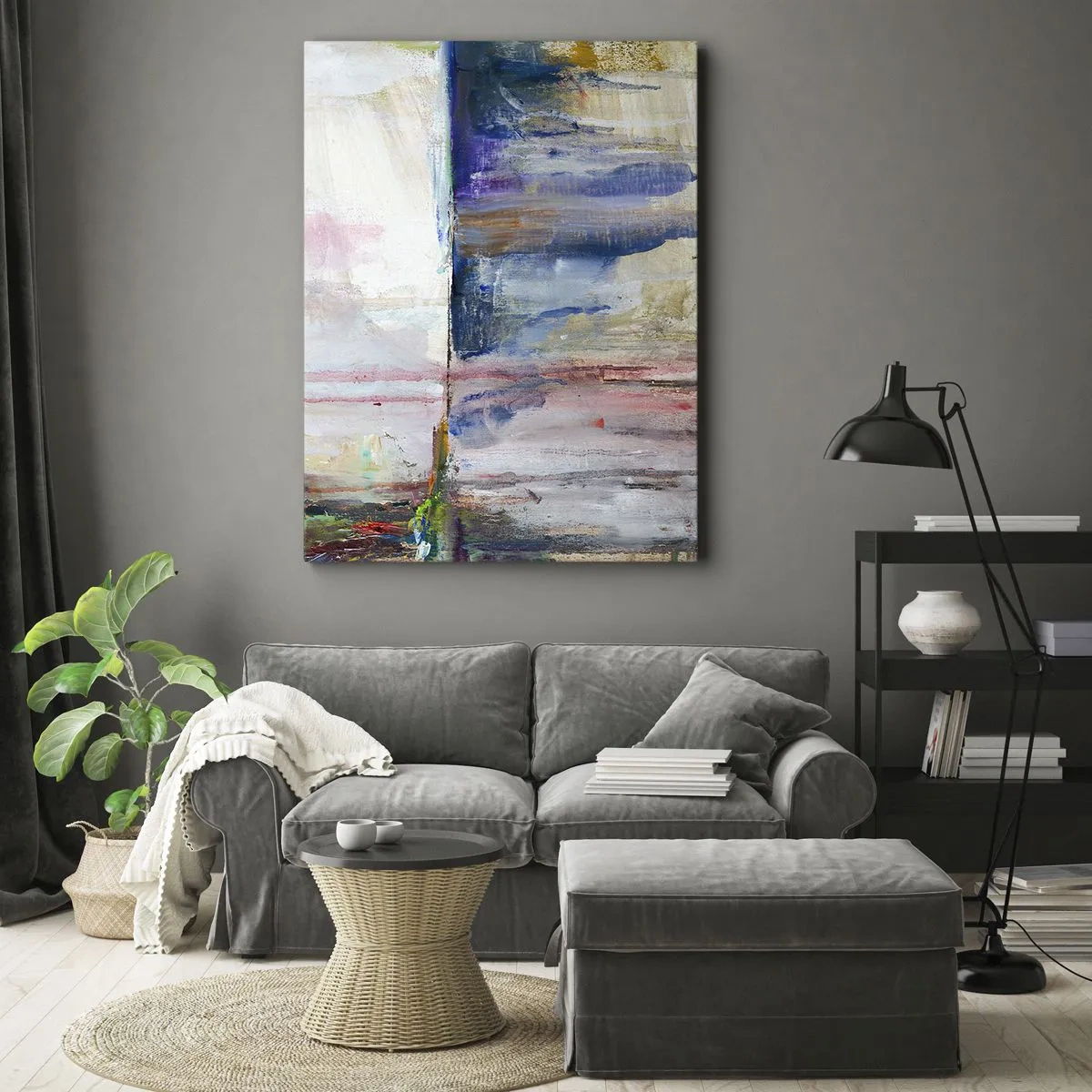 Canvastavla - Bild på duk - Färgrika intryck och associationer - 50x70 cm