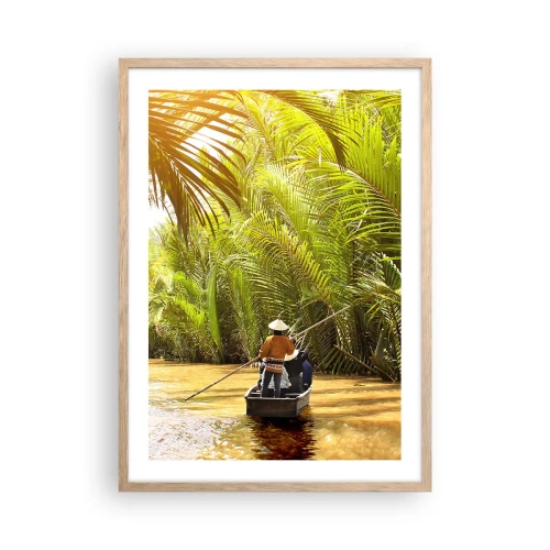 Affisch i ram av ljusek - Genom en palmravin - 50x70 cm