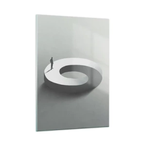 Glastavla - Bild på glas - Och försök att vara klok - 50x70 cm