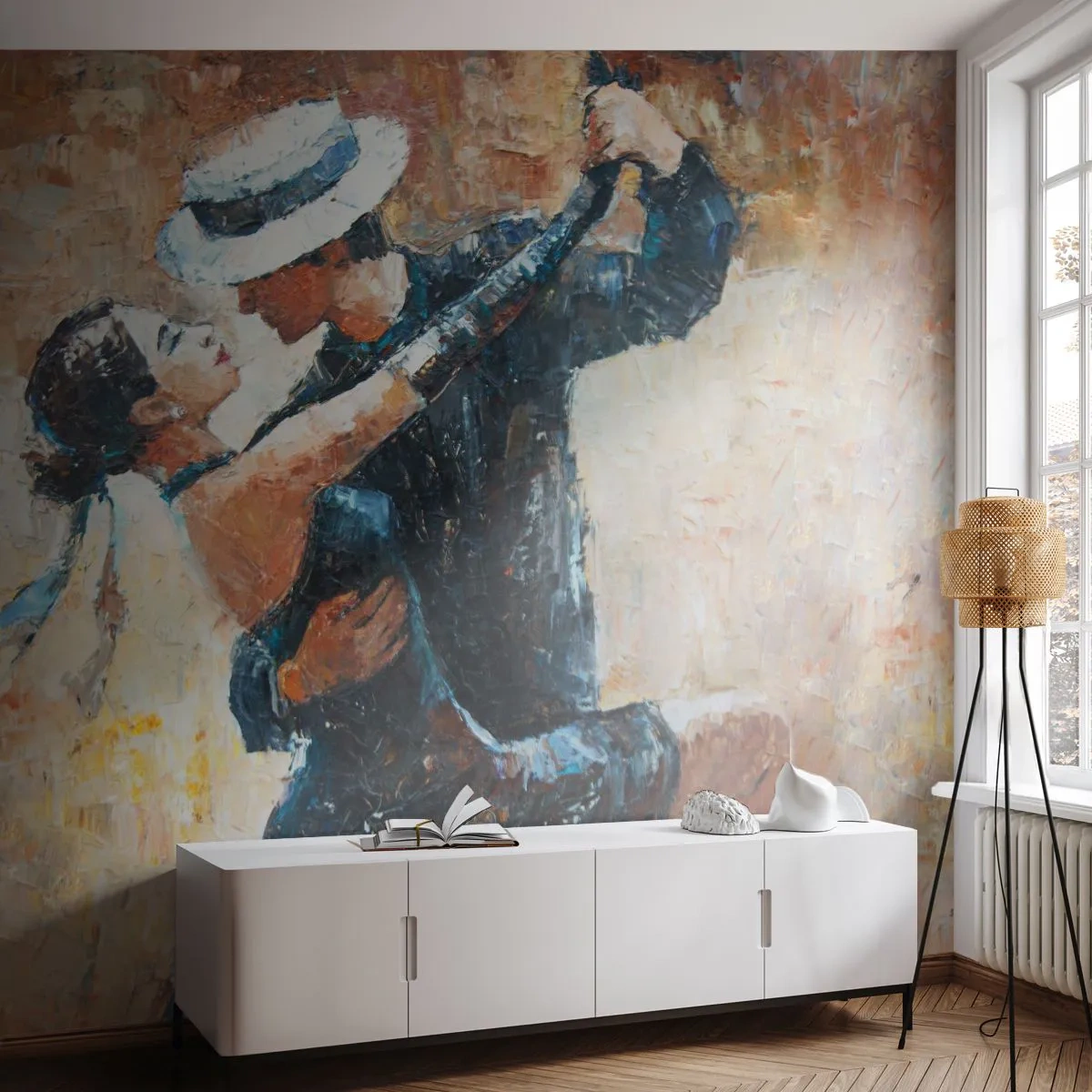 Självhäftande Fototapet Deluxe Sticker - A la Rudolf Valentino - Abstraktion, Dansa, Tango - 250x175 cm