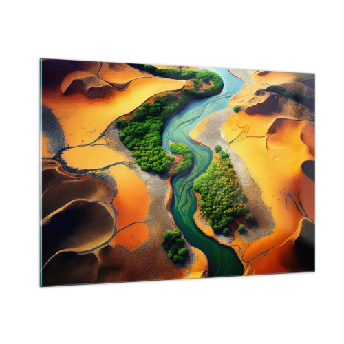 Glastavla - Bild på glas - Livgivande flod - 100x70 cm