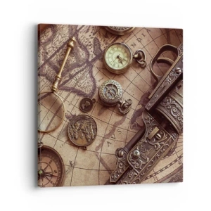 Canvastavla - Bild på duk - Äventyret kallar - 40x40 cm