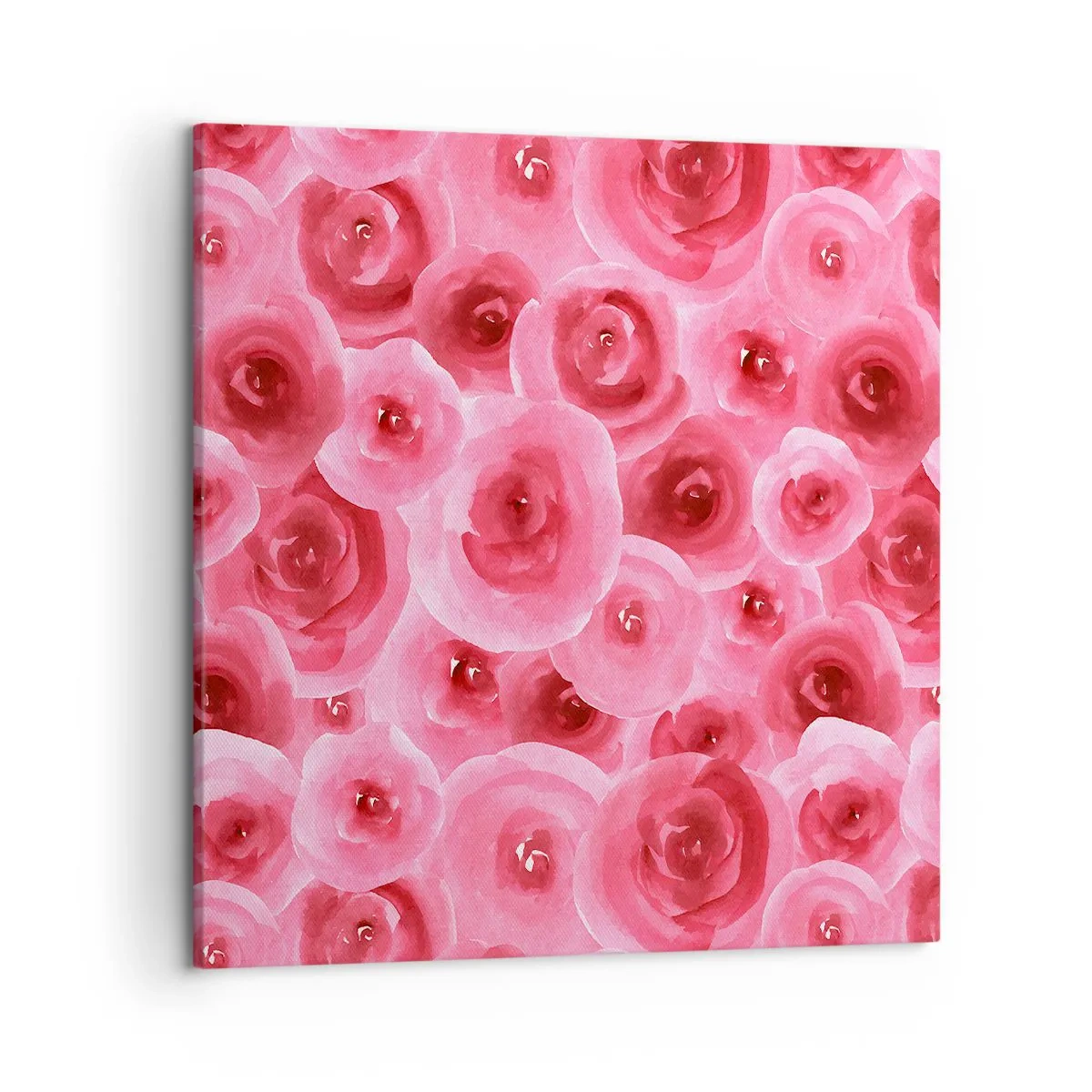 Canvastavla - Bild på duk - Rosor upe och nere - 50x50 cm