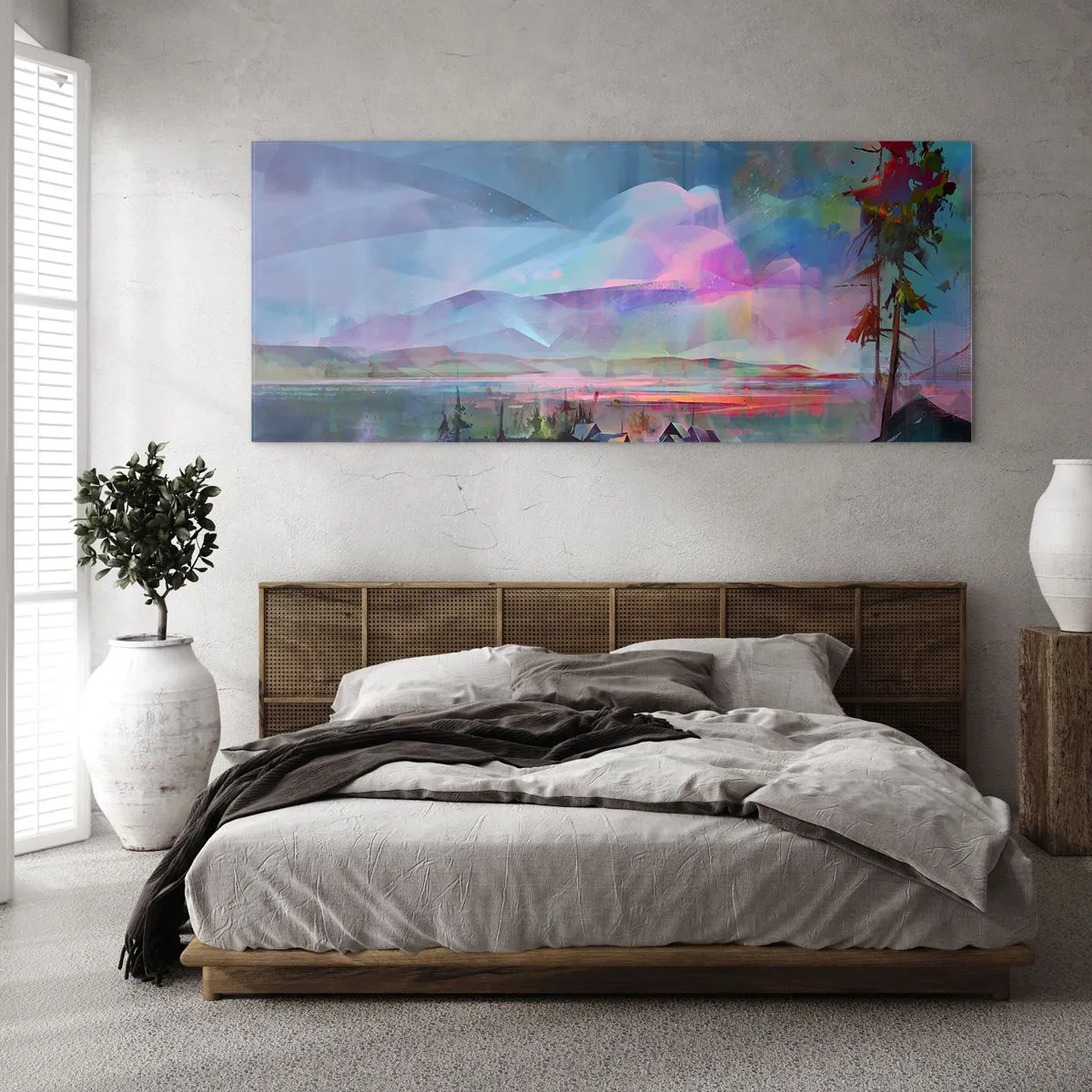 Glastavla - Bild på glas - Under en vänlig himmel - 90x30 cm