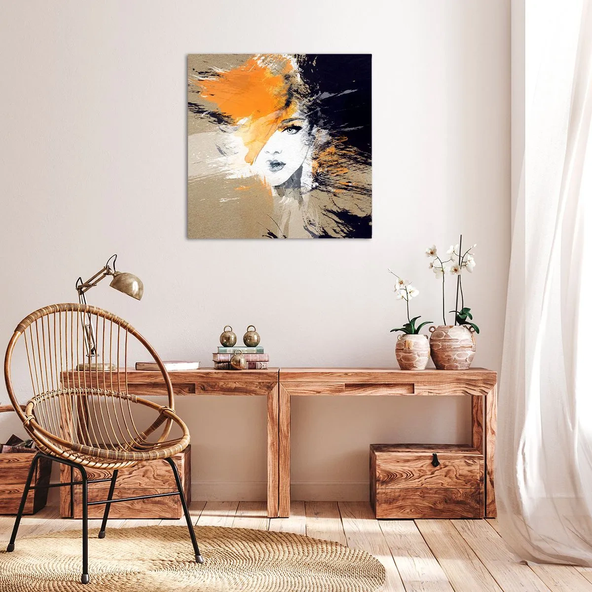 Canvastavla - Bild på duk - Och så blir det ljus - 30x30 cm