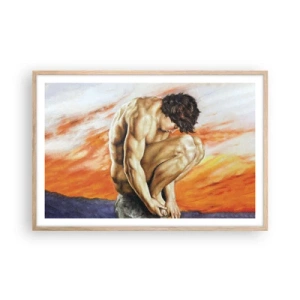 Affisch i ram av ljusek - Försänkt i sig själv - 91x61 cm