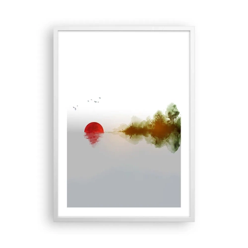 Affisch i vit ram - Ett löfte om lugn - 50x70 cm