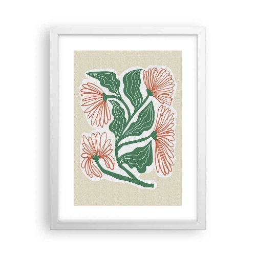 Affisch i vit ram - Folkligt och modernt - 30x40 cm