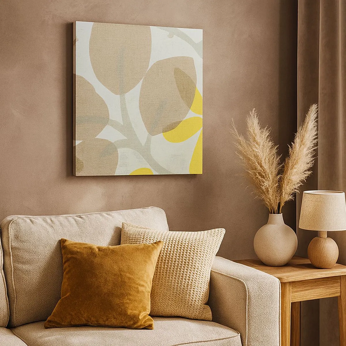 Canvastavla - Bild på duk - Komposition i solskenet - 30x30 cm