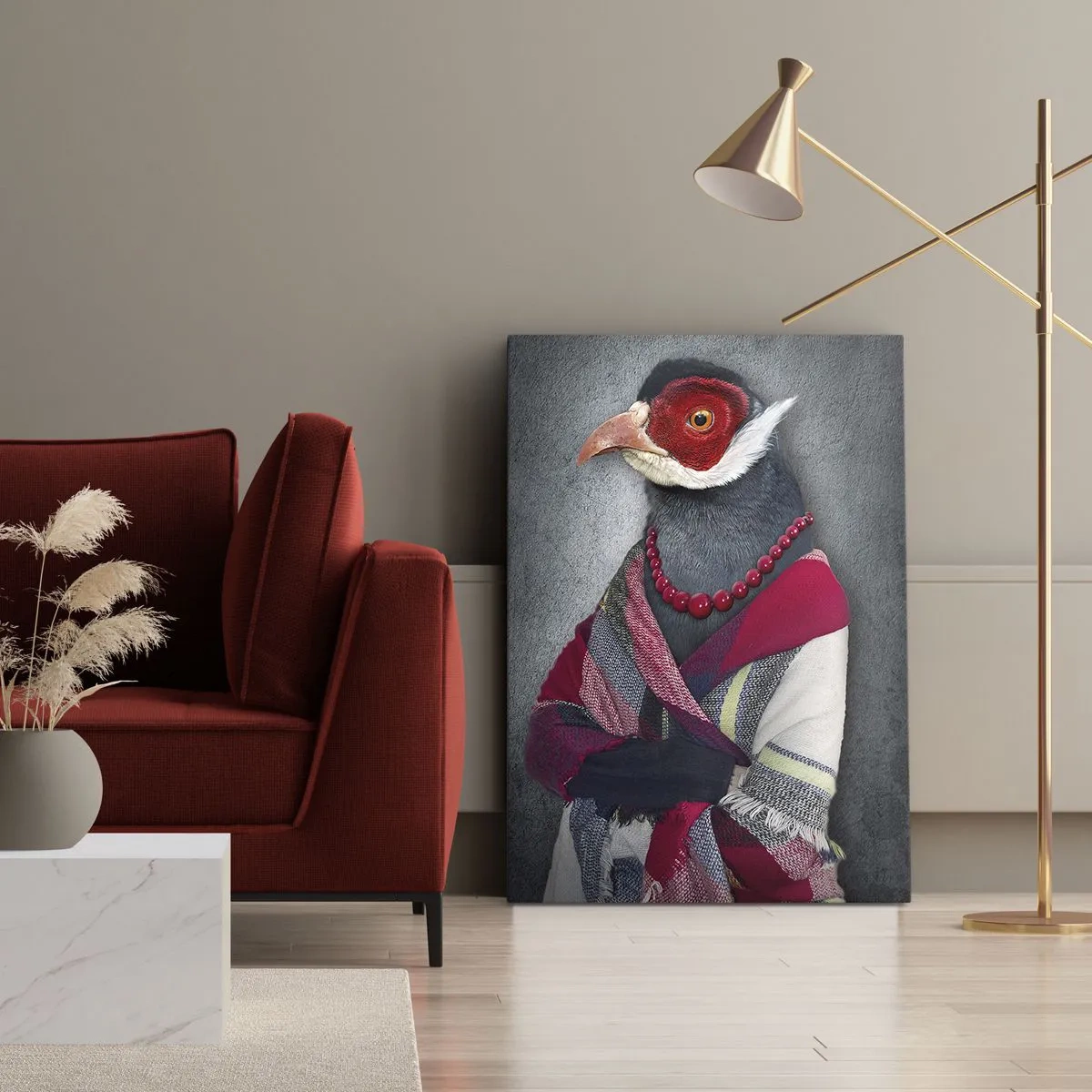 Canvastavla - Bild på duk - Vad gör jag här?! - 50x70 cm