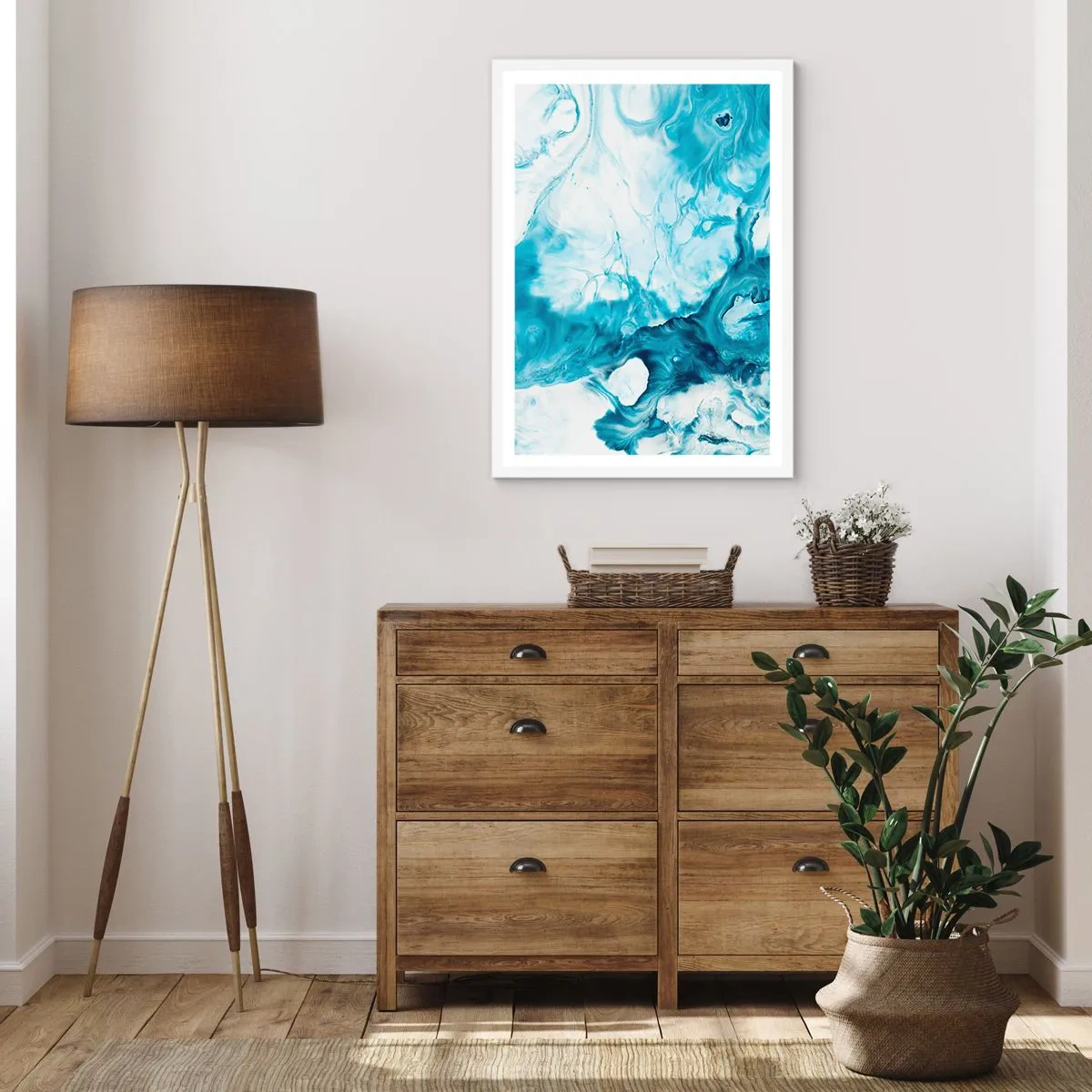 Affisch i vit ram - Blåhetens konsert - 30x40 cm