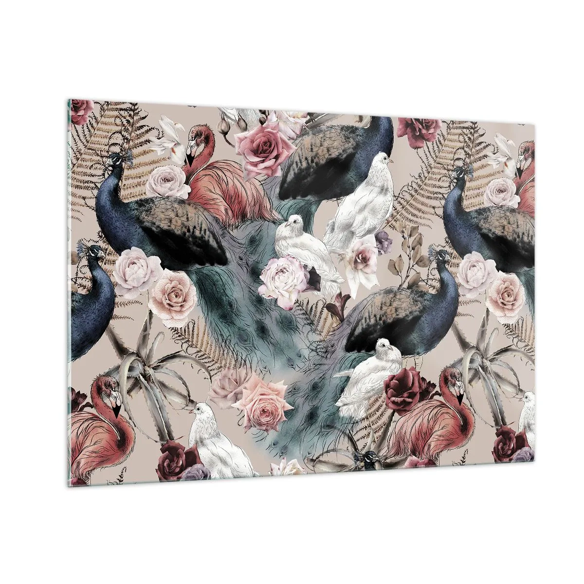 Glastavla - Bild på glas - I palatsträdgården - 100x70 cm