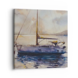 Canvastavla - Bild på duk - Kväll i viken - 40x40 cm