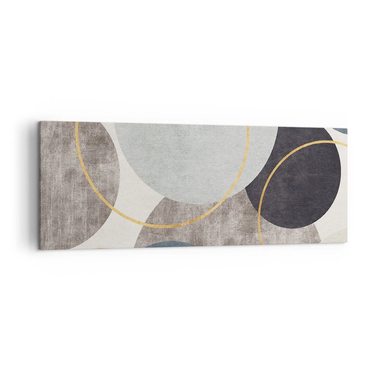 Canvastavla - Bild på duk - Cirkel efter cirkel - 140x50 cm