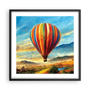 Affisch i svart ram - I tystnad ser man mer - 50x50 cm