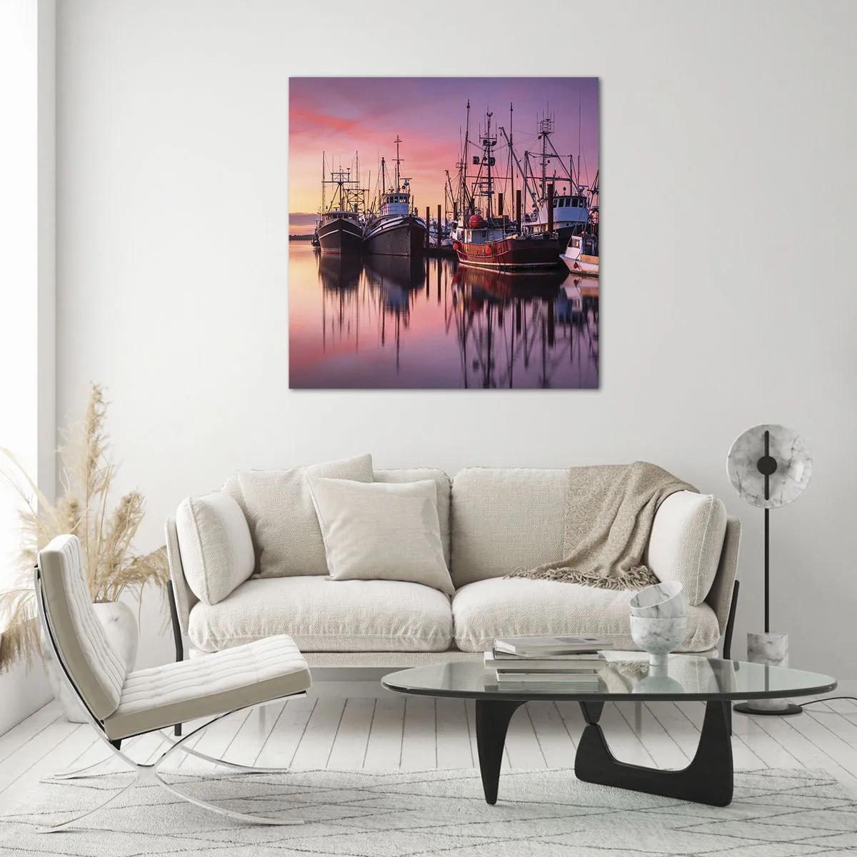 Glastavla - Bild på glas - Inför nästa dag - 70x70 cm