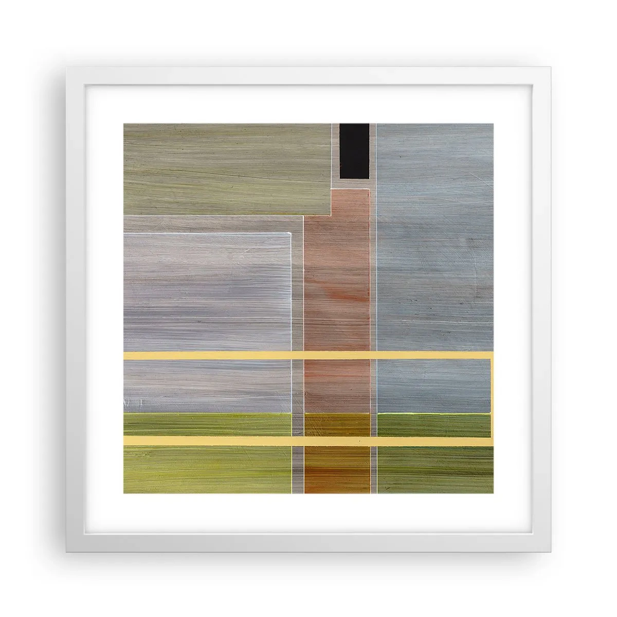 Affisch i vit ram - Rakt och lugnt - 40x40 cm