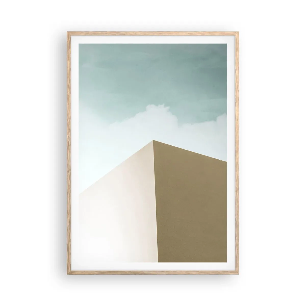 Affisch i ram av ljusek - Geometri av en solig sommar - 70x100 cm