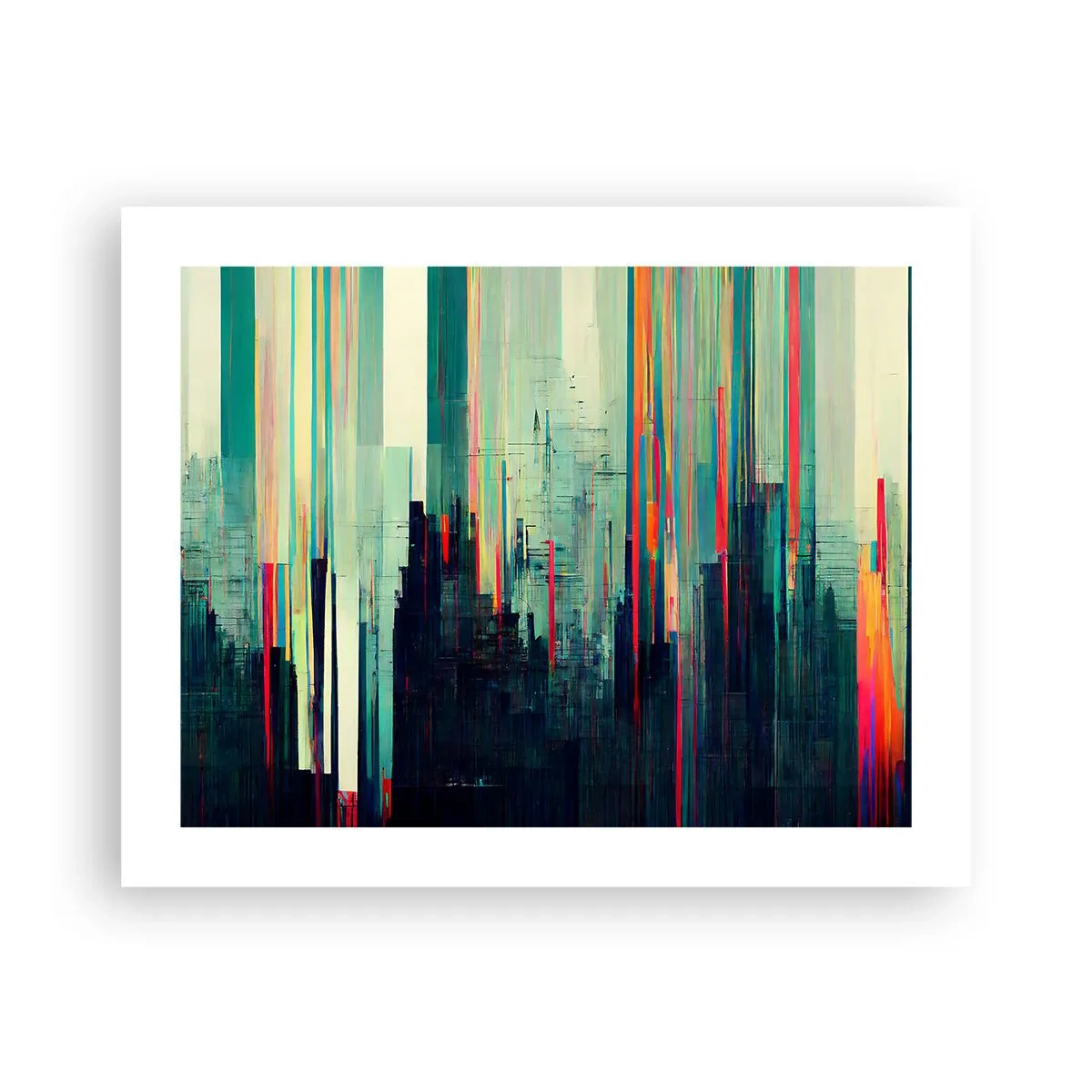Affisch - Futuristisk stad - 50x40 cm