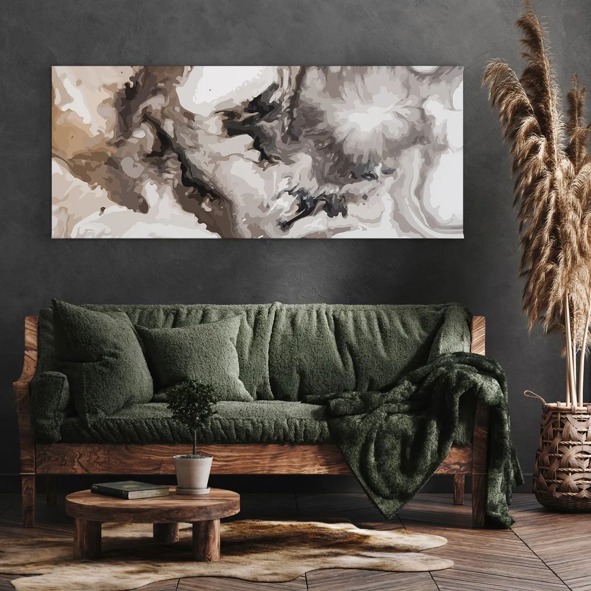 Canvastavla - Bild på duk - En galax födelse - 140x50 cm