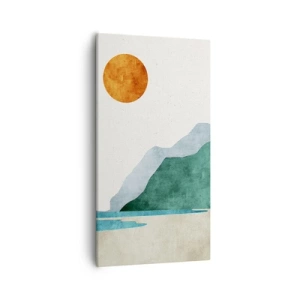 Canvastavla - Bild på duk - Landskap som det borde vara - 55x100 cm