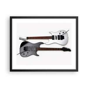 Affisch i svart ram - Formens harmoni - 50x40 cm