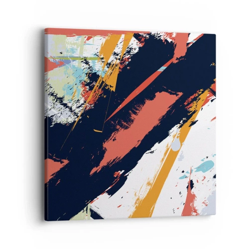 Canvastavla - Bild på duk - Dynamisk komposition - 40x40 cm