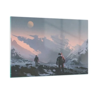 Glastavla - Bild på glas - Under en okänd stjärna - 120x80 cm