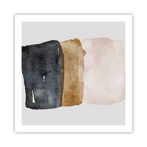 Affisch - Komposition av jordens färger - 60x60 cm