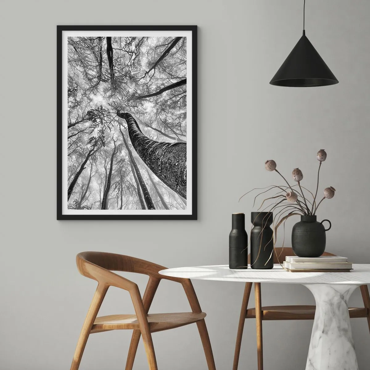 Affisch i svart ram - Kapplöpning mot ljuset - 50x70 cm