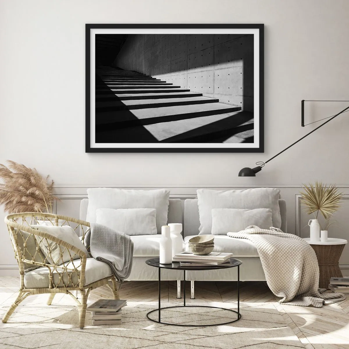 Affisch i svart ram - Modernismens råa skönhet - 70x50 cm
