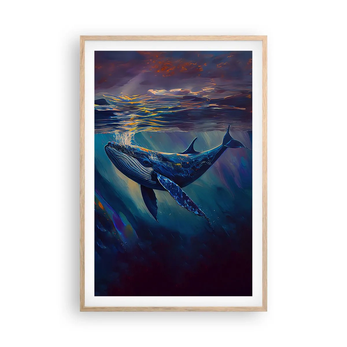Affisch i ram av ljusek - Välkommen till min värld - 61x91 cm