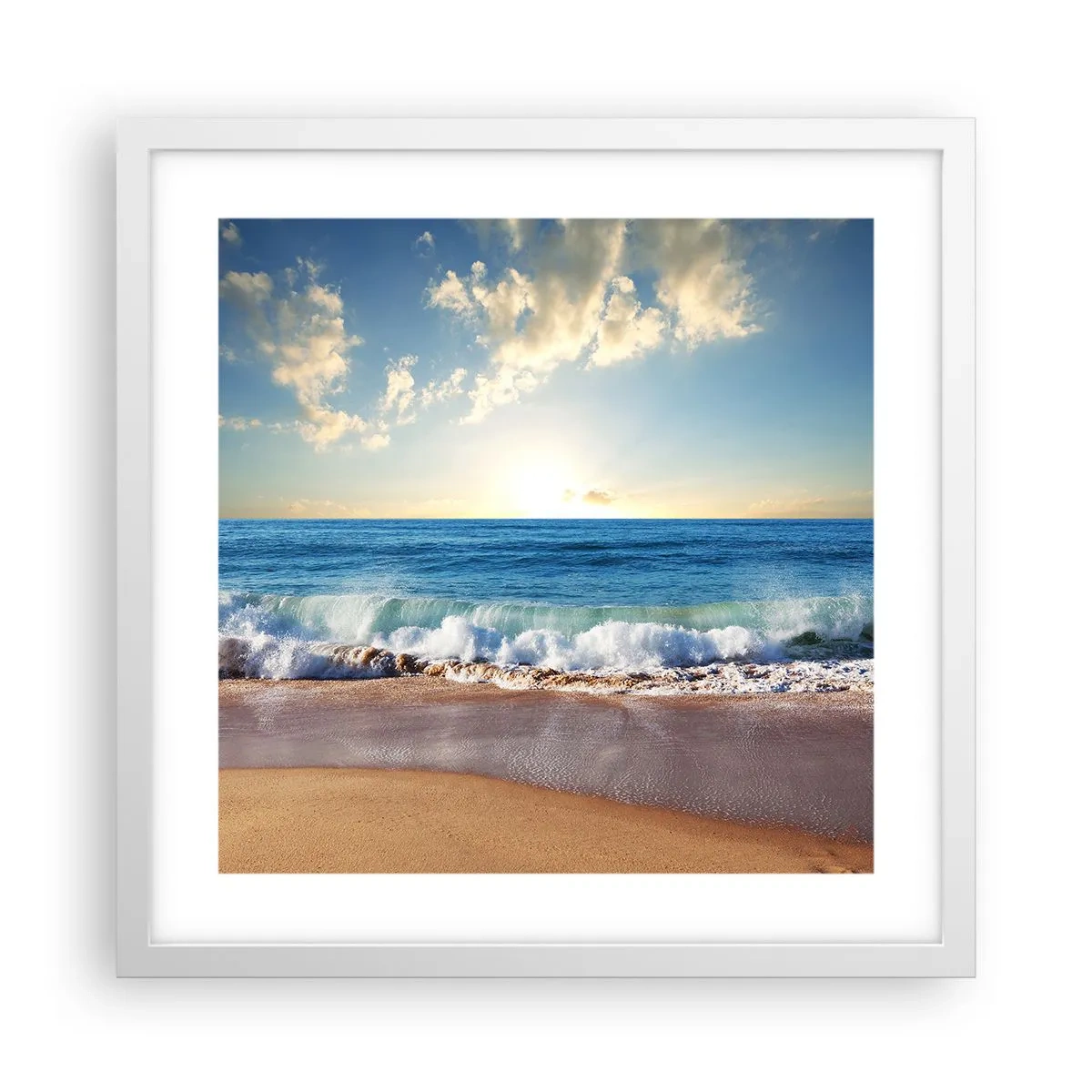 Affisch i vit ram - Rörlighet och orörlighet samtidigt - 40x40 cm