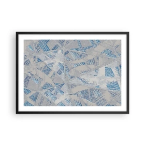 Affisch i svart ram - I en gråblå labyrint - 70x50 cm