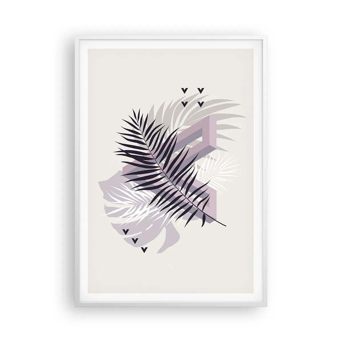 Affisch i vit ram - Skuggans skugga - 70x100 cm