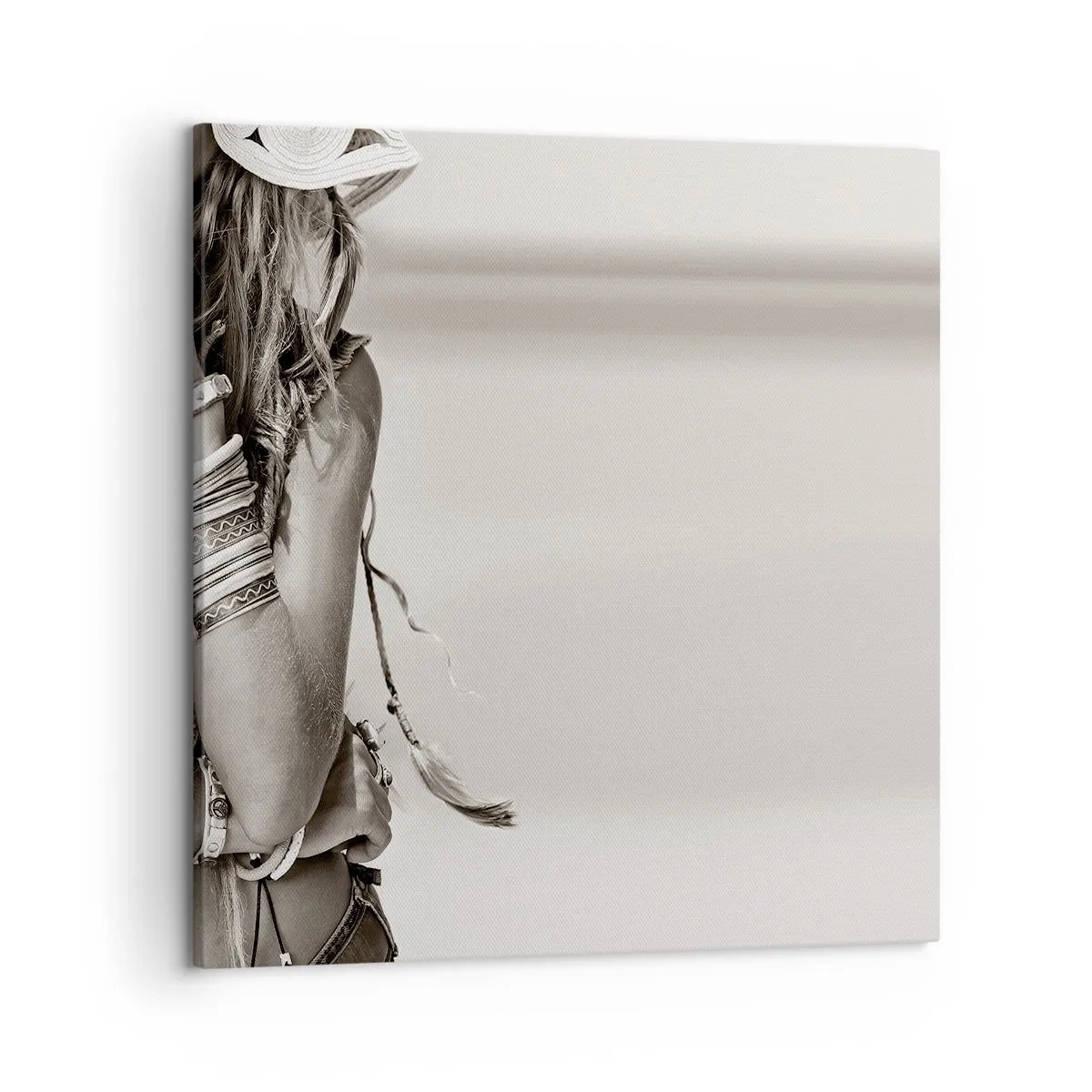 Canvastavla - Bild på duk - Som flickorna brukar - 50x50 cm