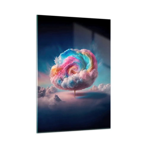 Glastavla - Bild på glas - En dröm om en nöjespark - 50x70 cm