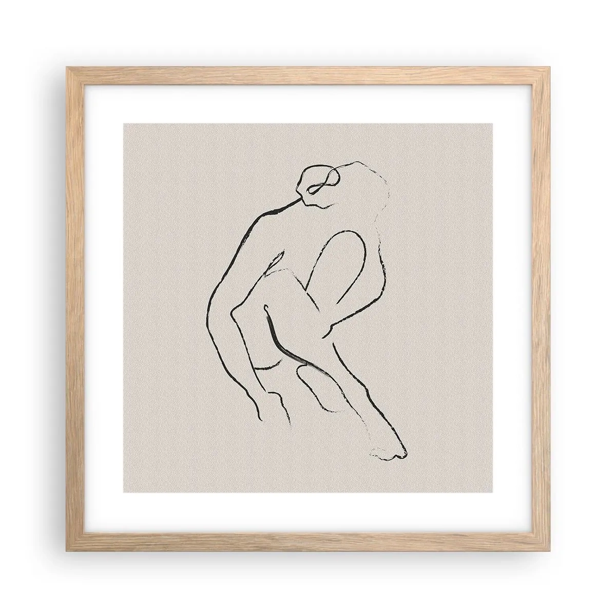 Affisch i ram av ljusek - Intim skiss - 40x40 cm