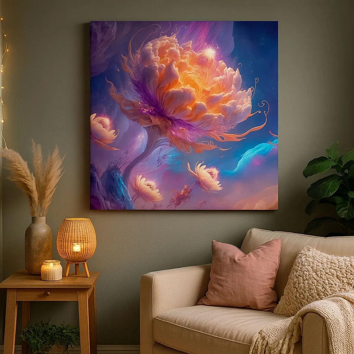 Canvastavla - Bild på duk - En annan värld - 30x30 cm