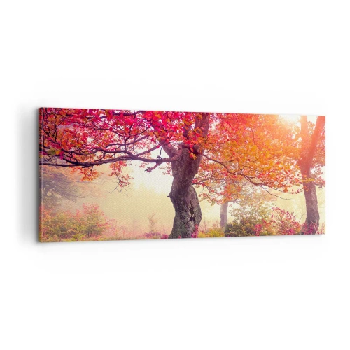 Canvastavla - Bild på duk - Våldsam blommande - 100x40 cm