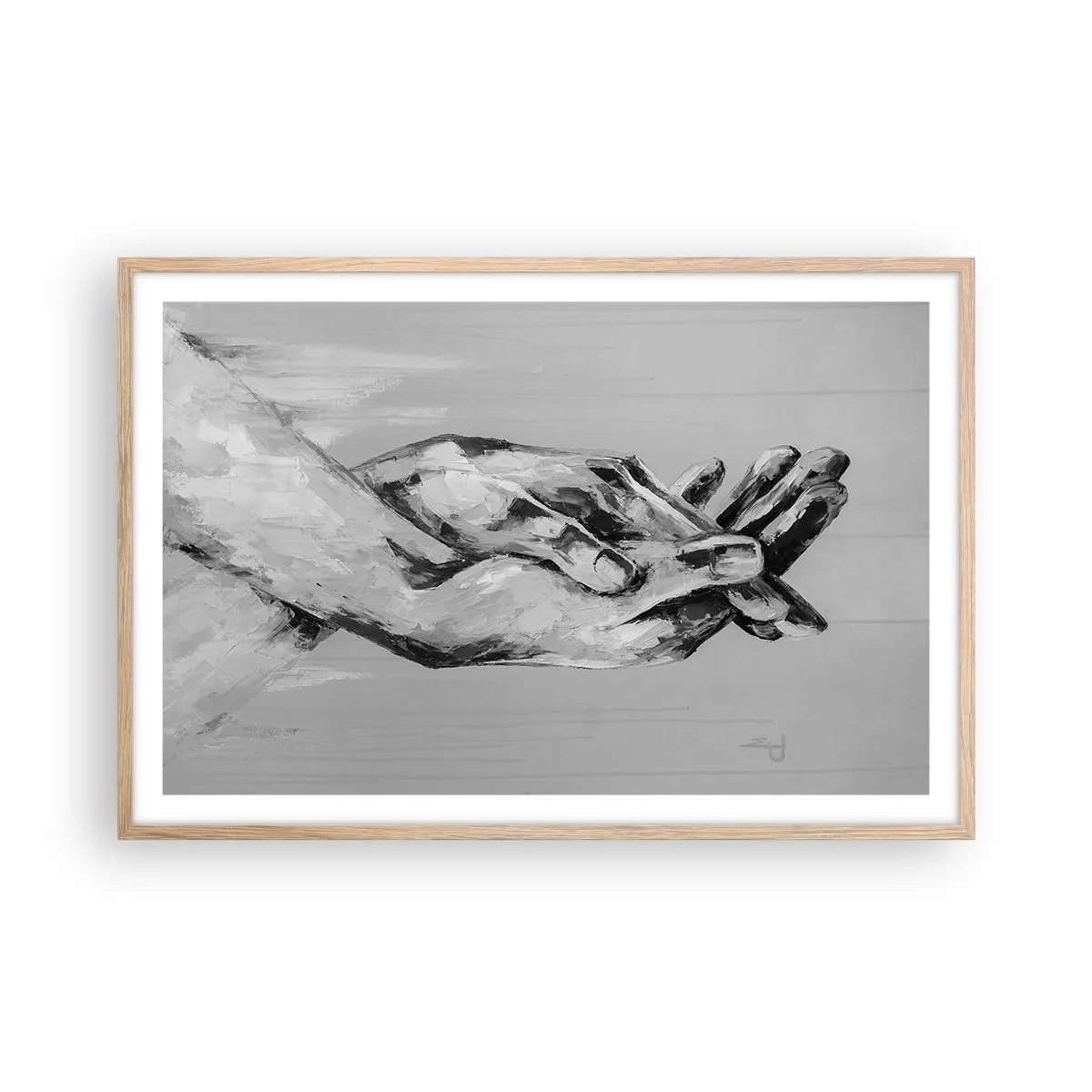 Affisch i ram av ljusek - Början... - 91x61 cm