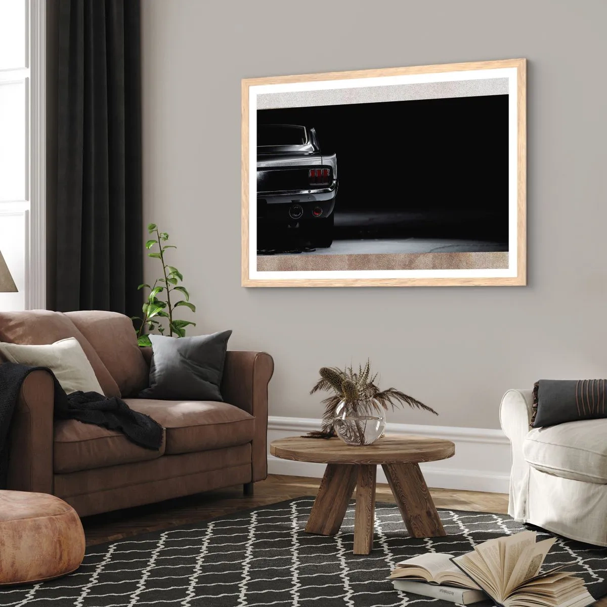 Affisch i ram av ljusek - Klassisk charm - 70x50 cm