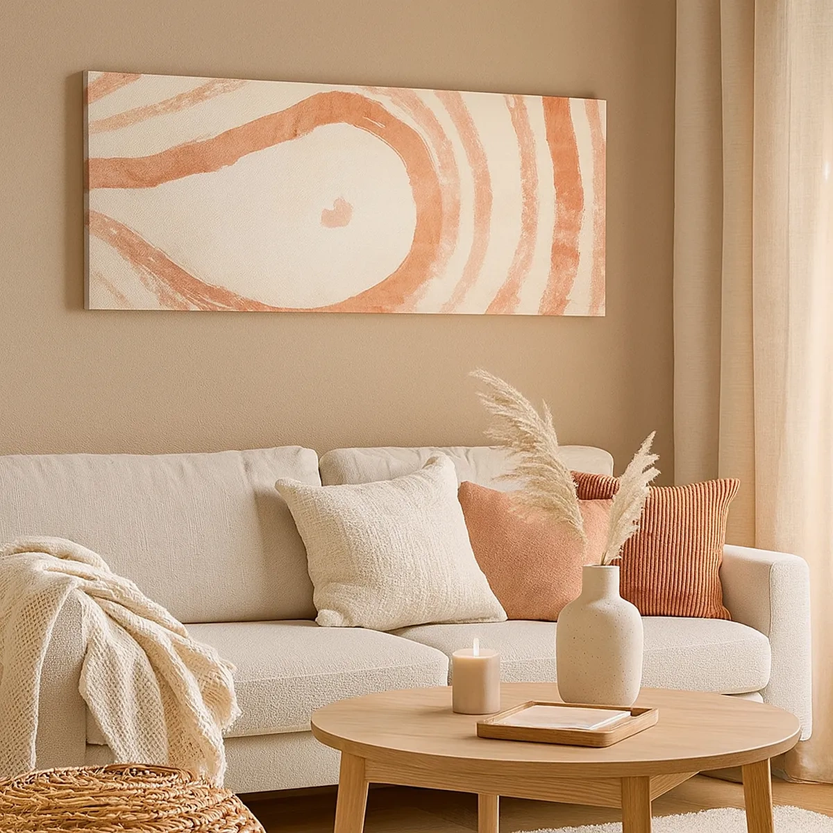 Canvastavla - Bild på duk - Korallringar - komposition - 30x30 cm