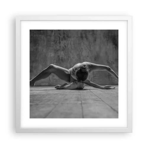 Affisch i vit ram - Upphittad symmetri - 40x40 cm