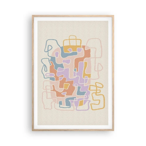 Affisch i ram av ljusek - Labyrint - ett glädjefyllt äventyr - 70x100 cm