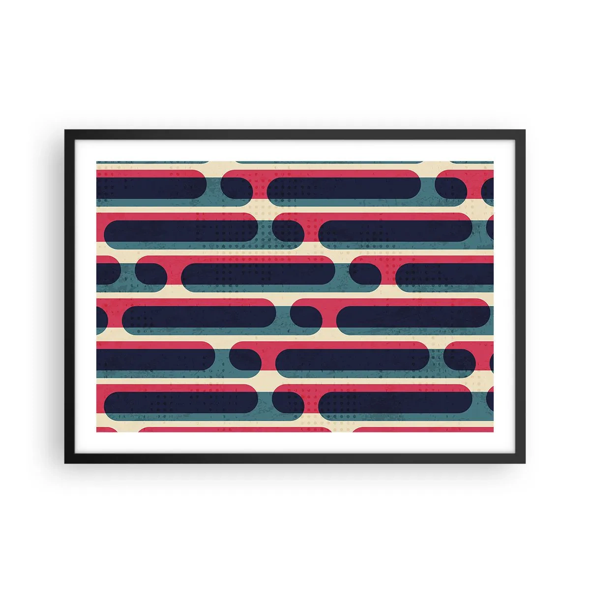 Affisch i svart ram - In och framåt - 70x50 cm